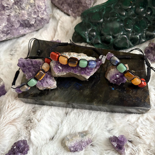 7 Chakra Crystal Bracelet - ADJUSTABLE.