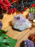 Amethyst SoulFire Silver Stainless Steel Adjustable Ring