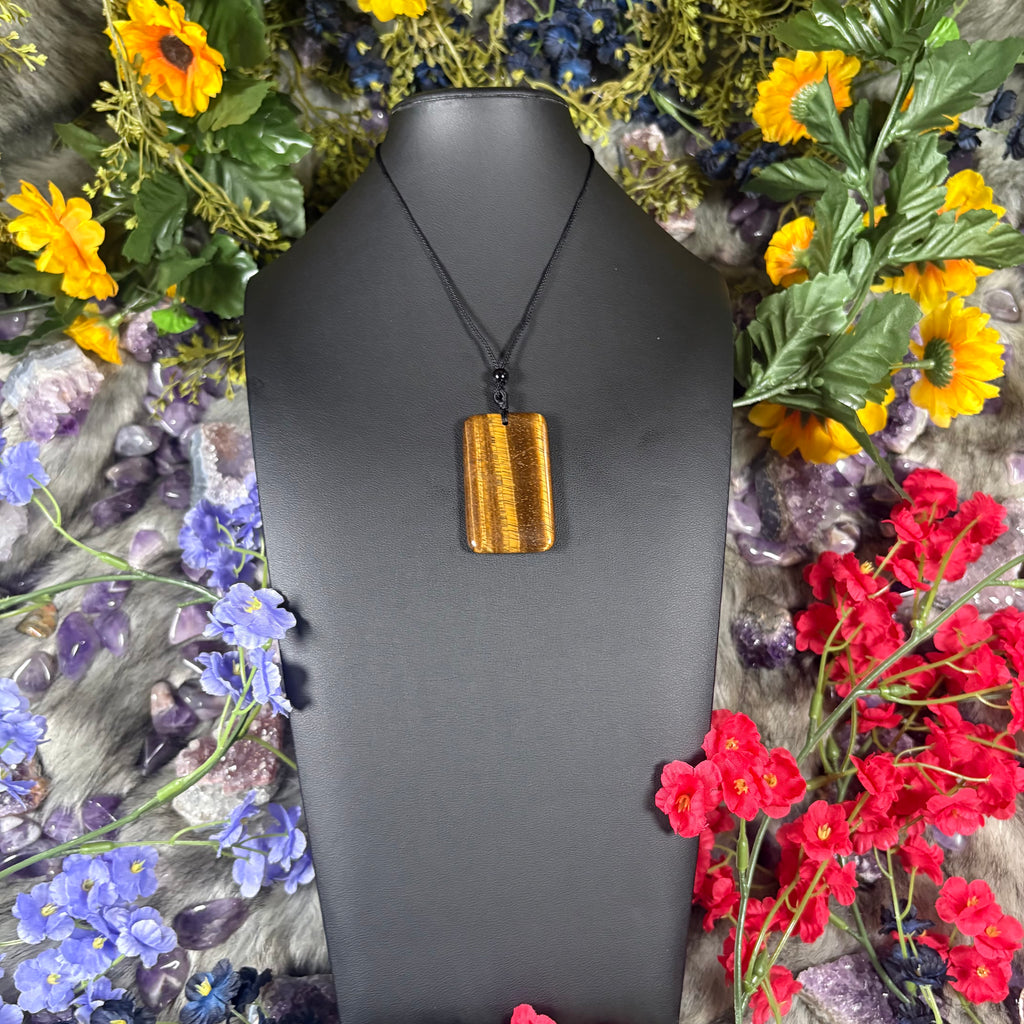 Tiger Eye Sacred Relic Necklace Adjustable Cord
