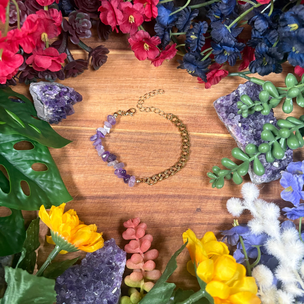 Amethyst Golden Aura Luxury Bracelet