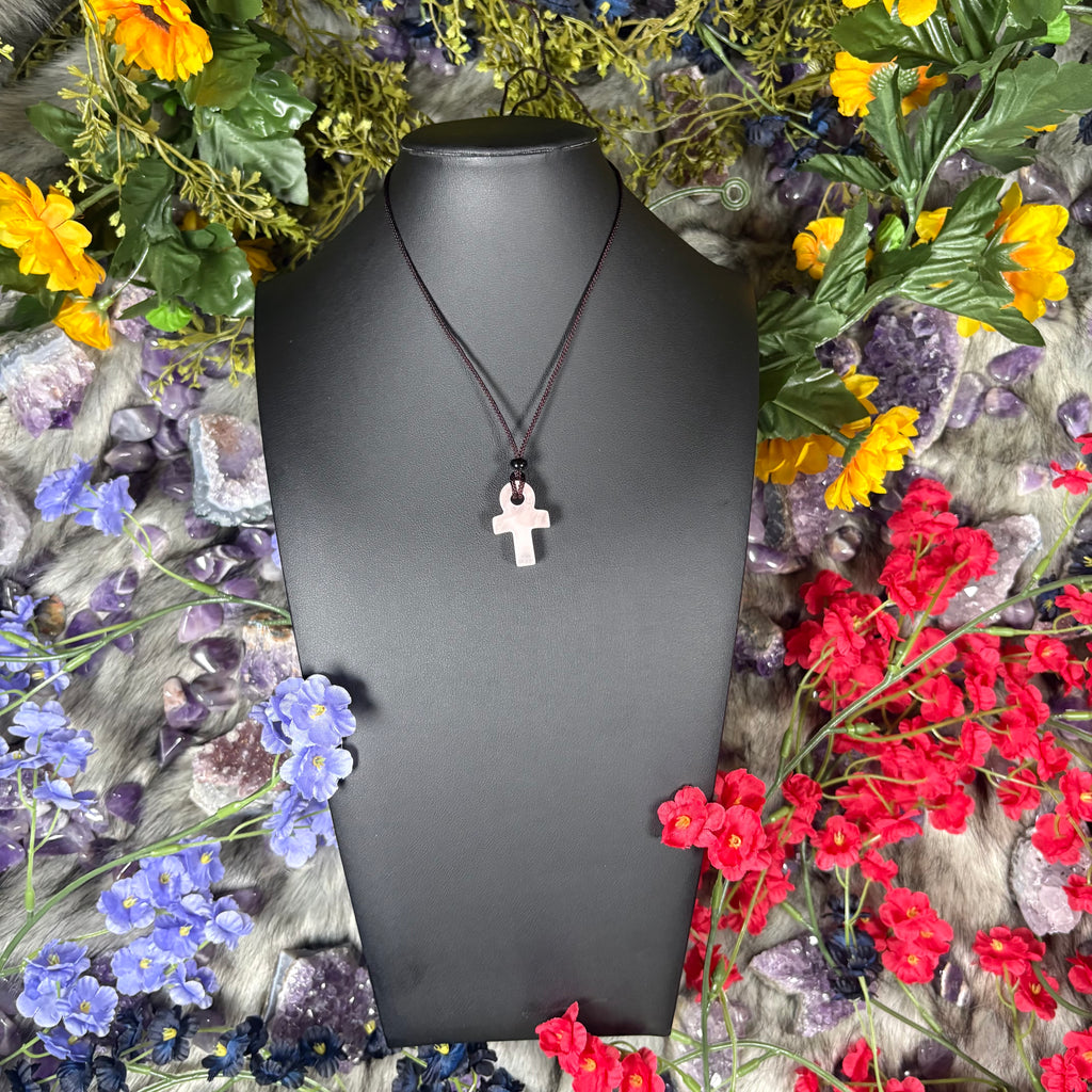 Rose Quartz Ankh Soul Journey Necklaces