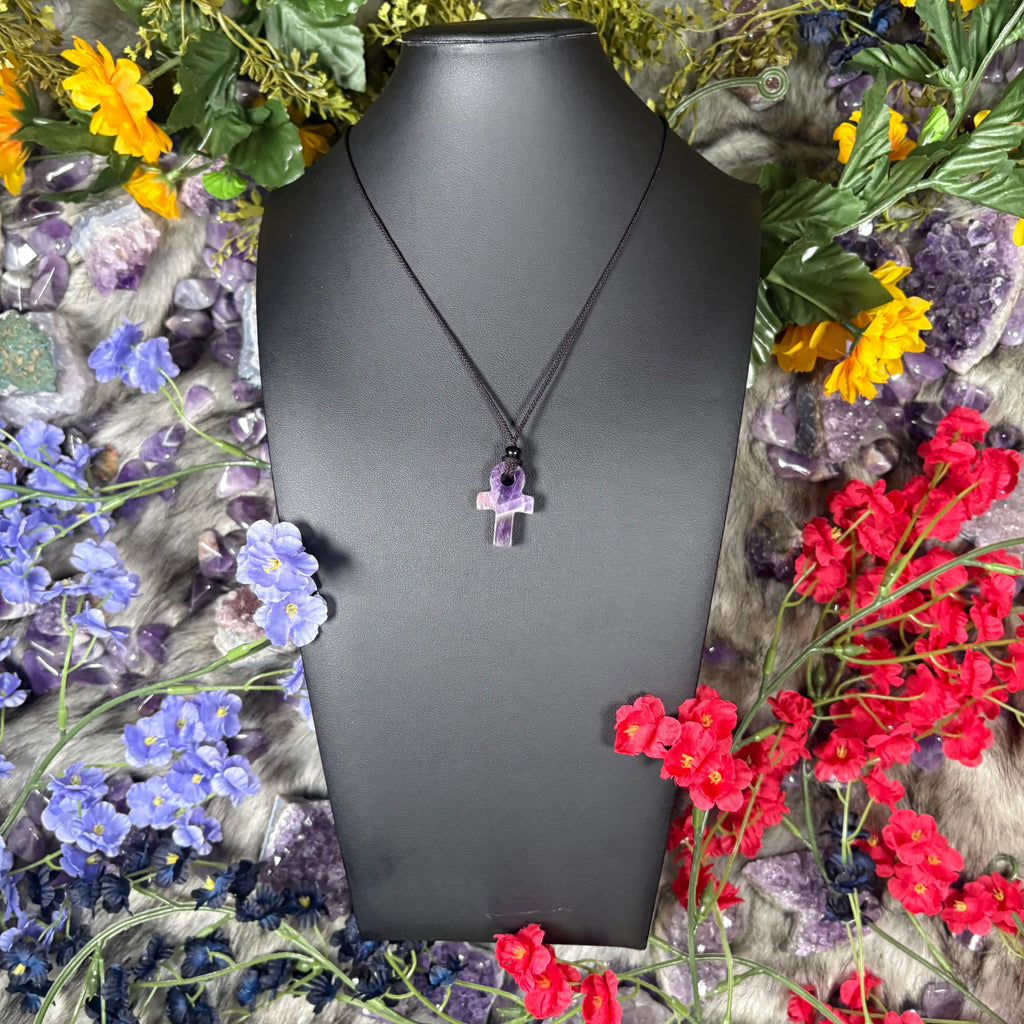 Amethyst Soul Ankh Journey Necklace