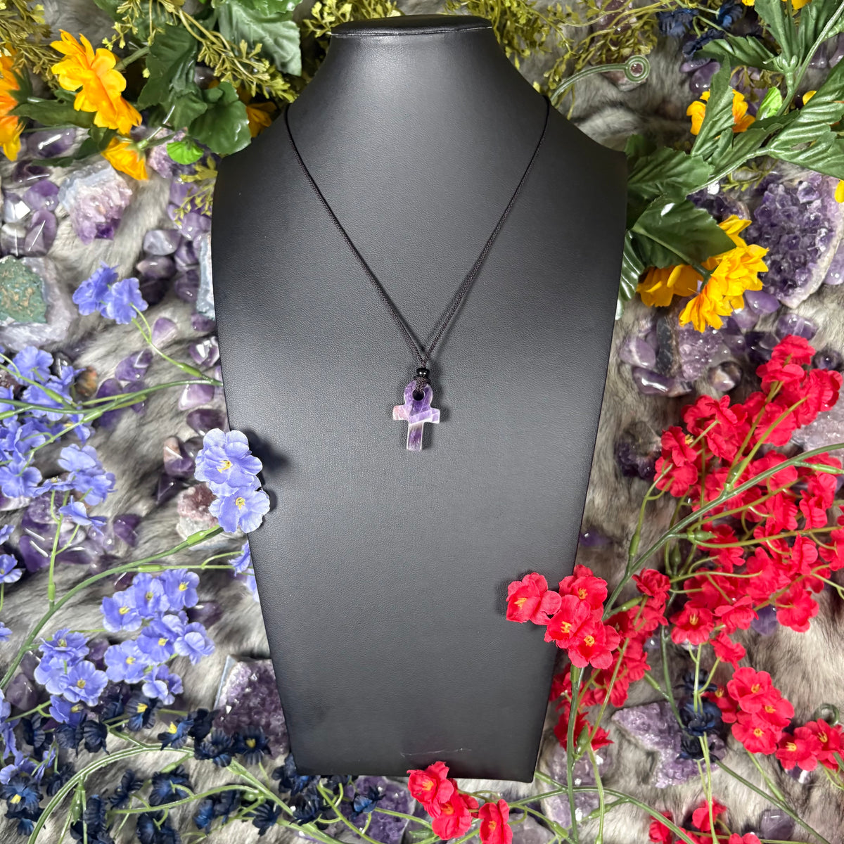 Amethyst Soul Ankh Journey Necklace