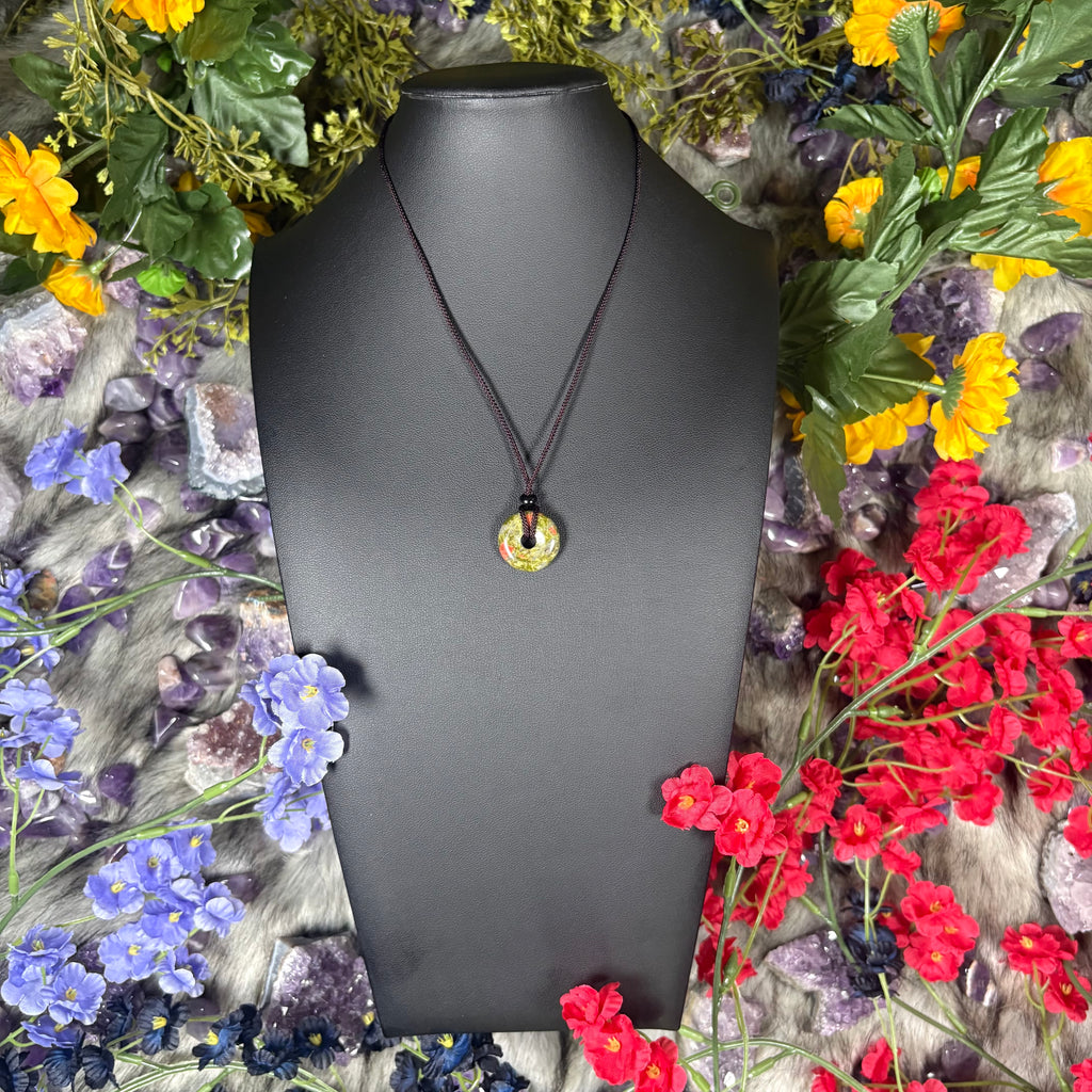 Unakite Eternal Circle Necklace