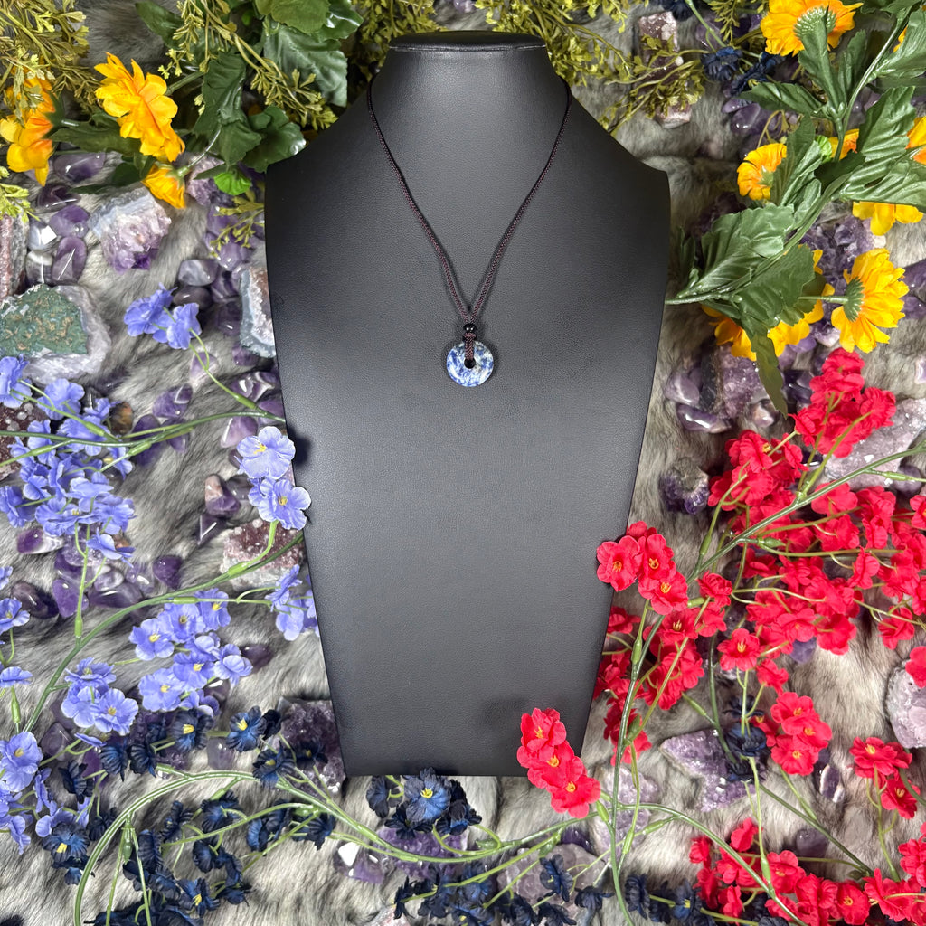 Blue Dot Jasper Eternal Circle Necklace