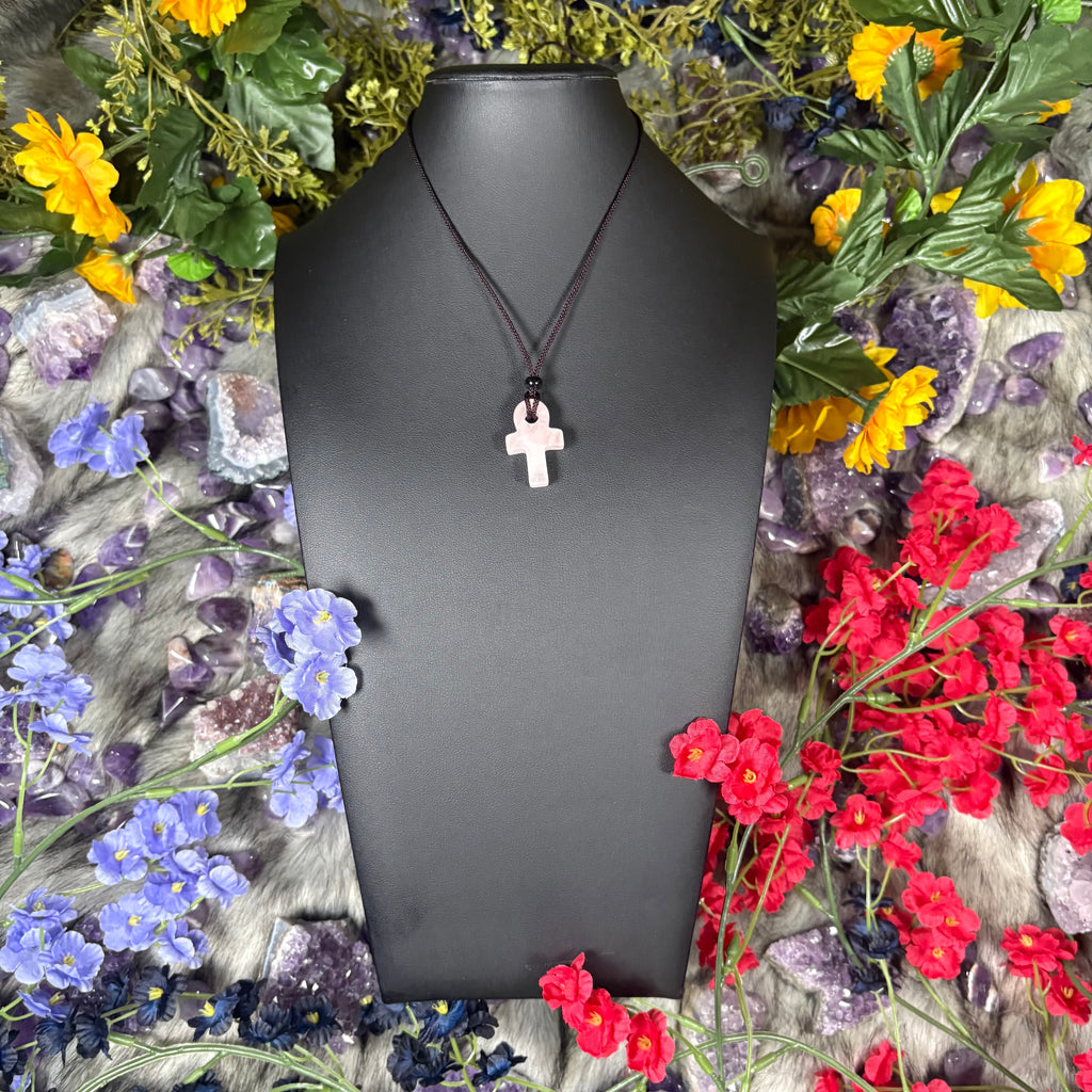 Rose Quartz Ankh Soul Journey Necklaces