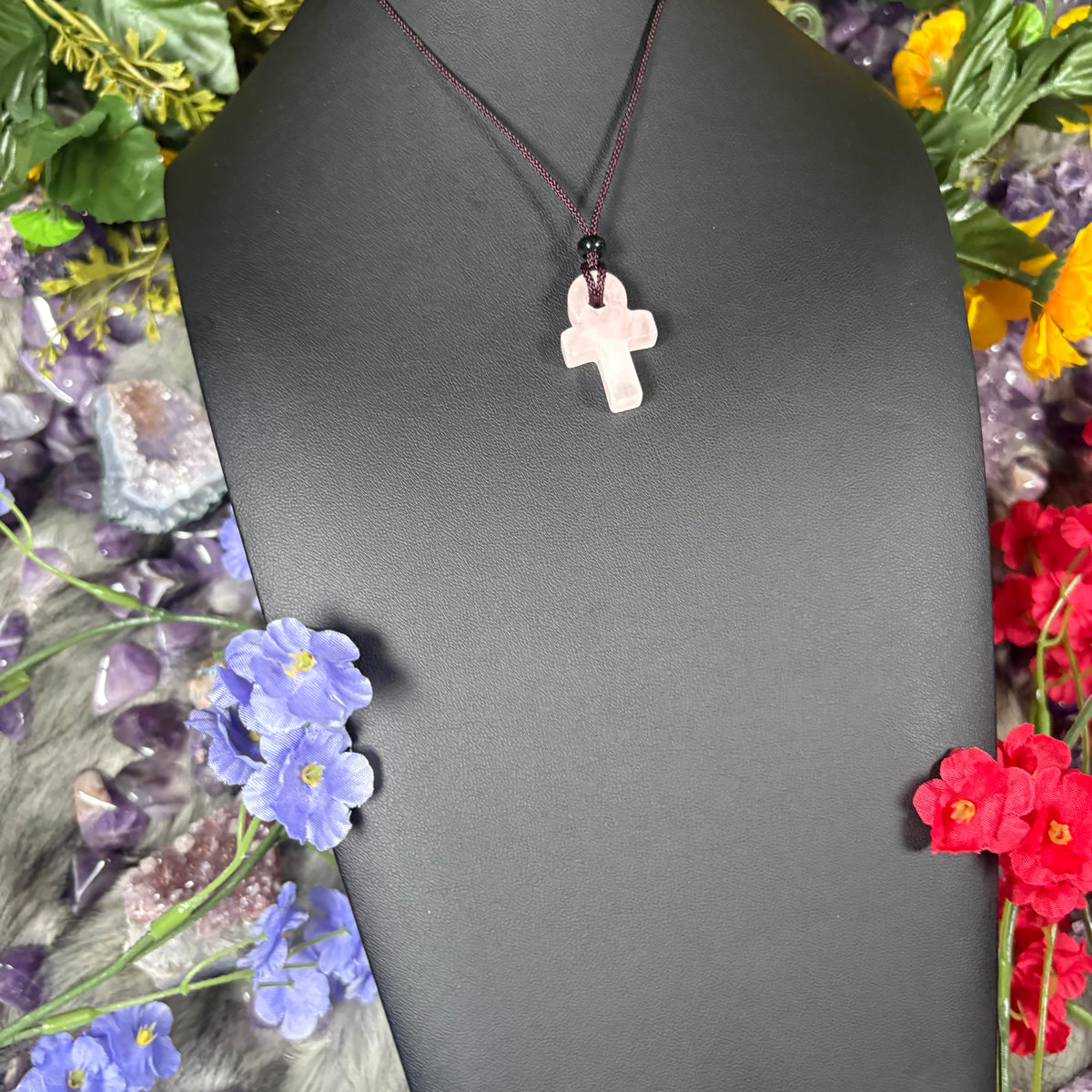 Rose Quartz Ankh Soul Journey Necklaces