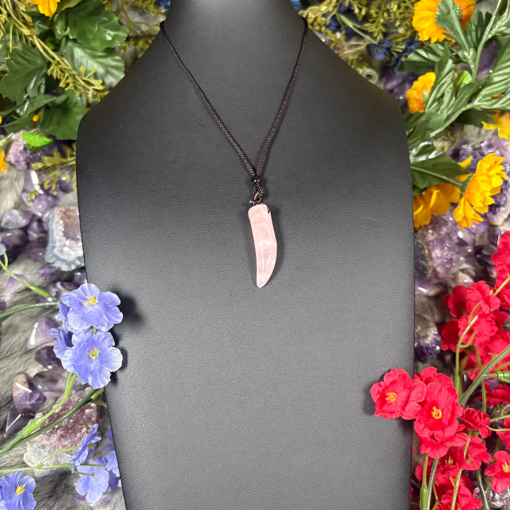 Rose Quartz Guardian Talisman Necklace