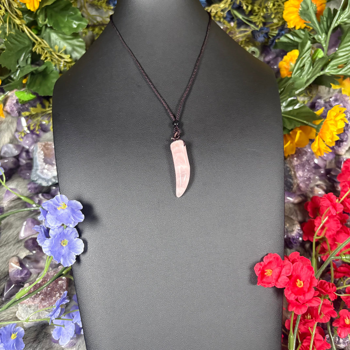 Rose Quartz Guardian Talisman Necklace