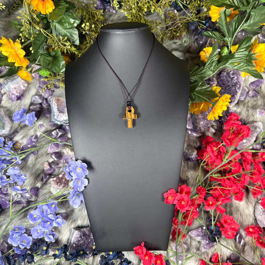 Tiger Eye Ankh Soul Journey Necklace