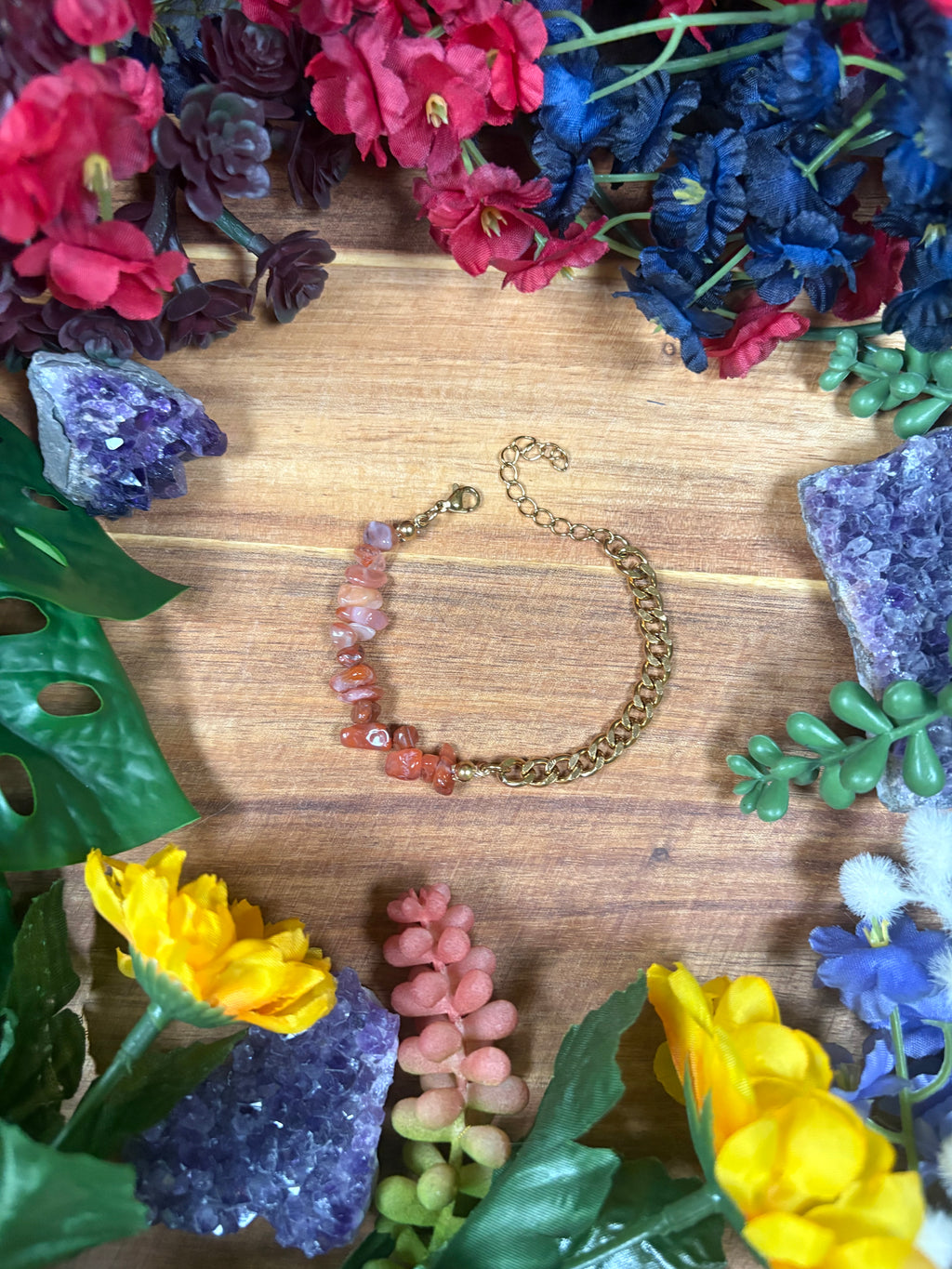 Carnelian Golden Aura Luxury Bracelet