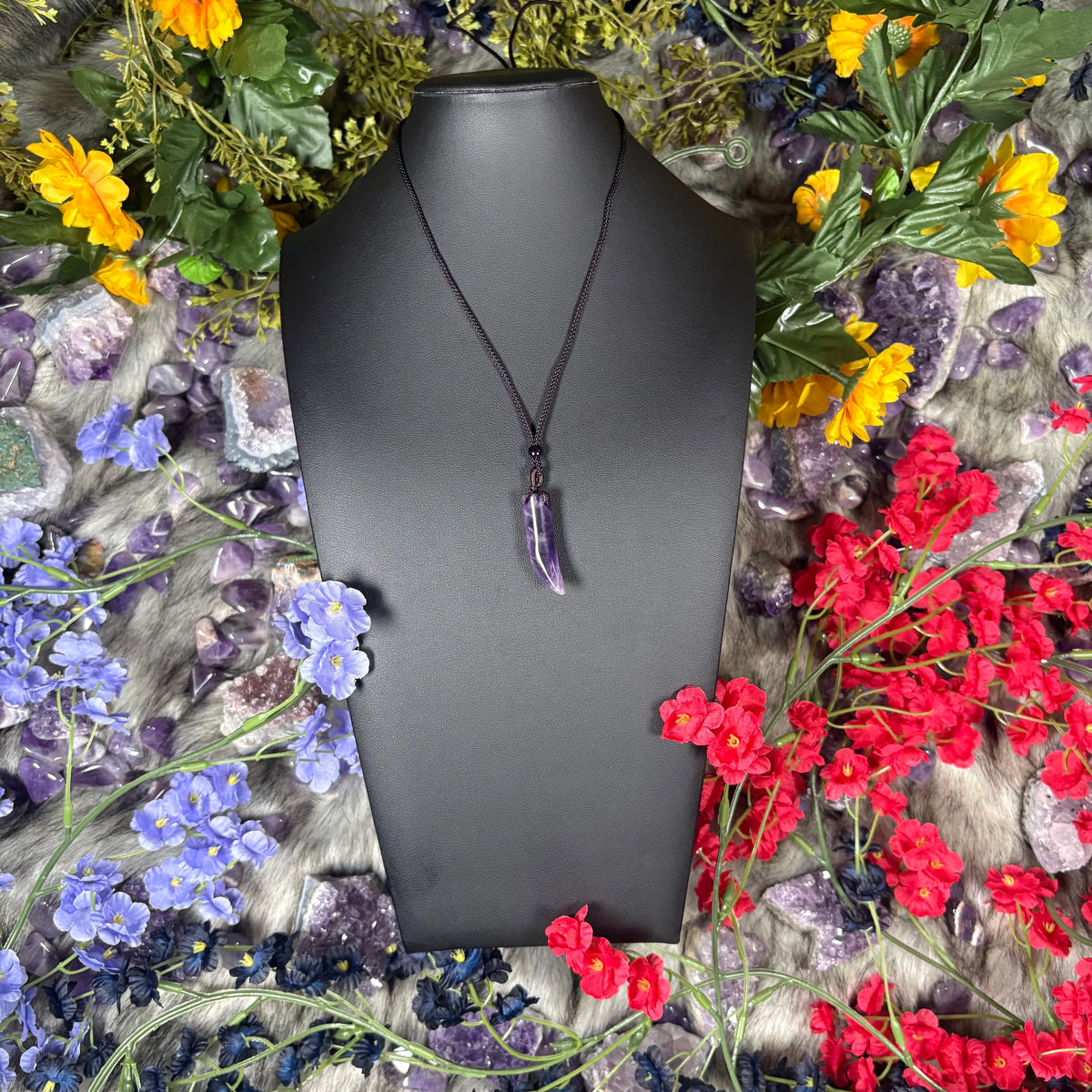 Amethyst Guardian Talisman Necklace