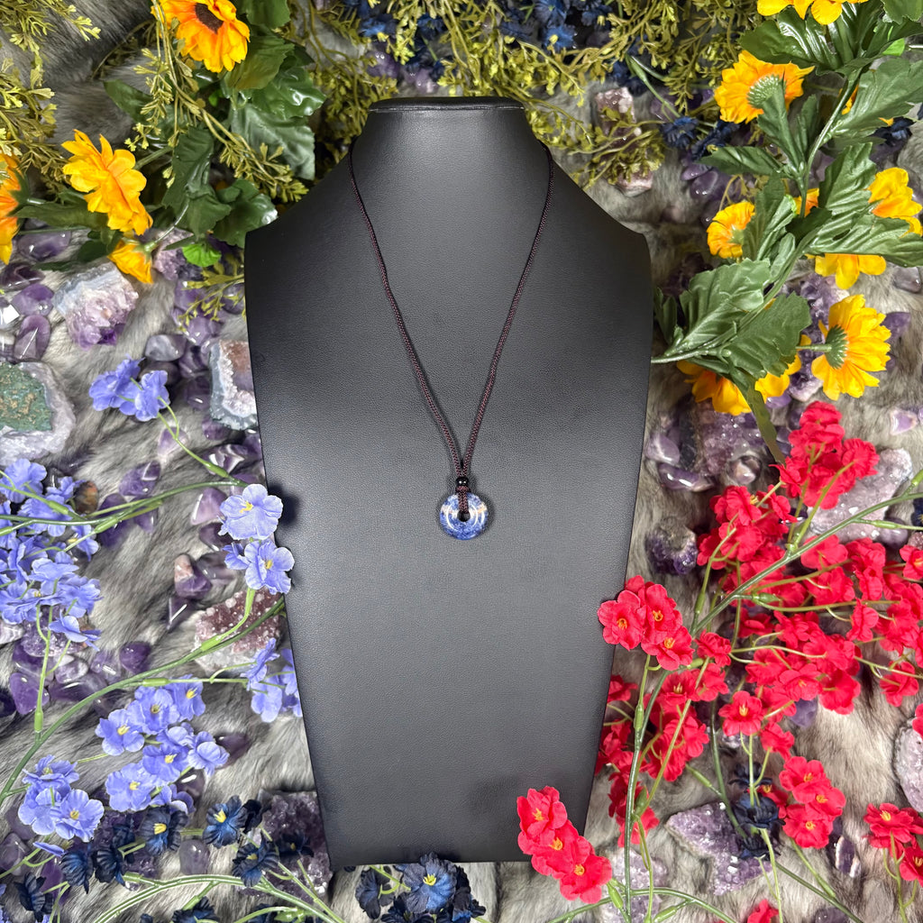 Blue Sodalite Eternal Circle Necklace