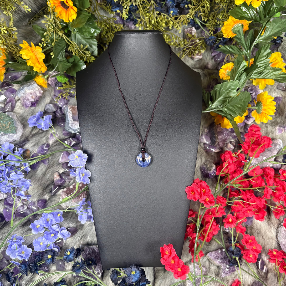 Blue Sodalite Eternal Circle Necklace