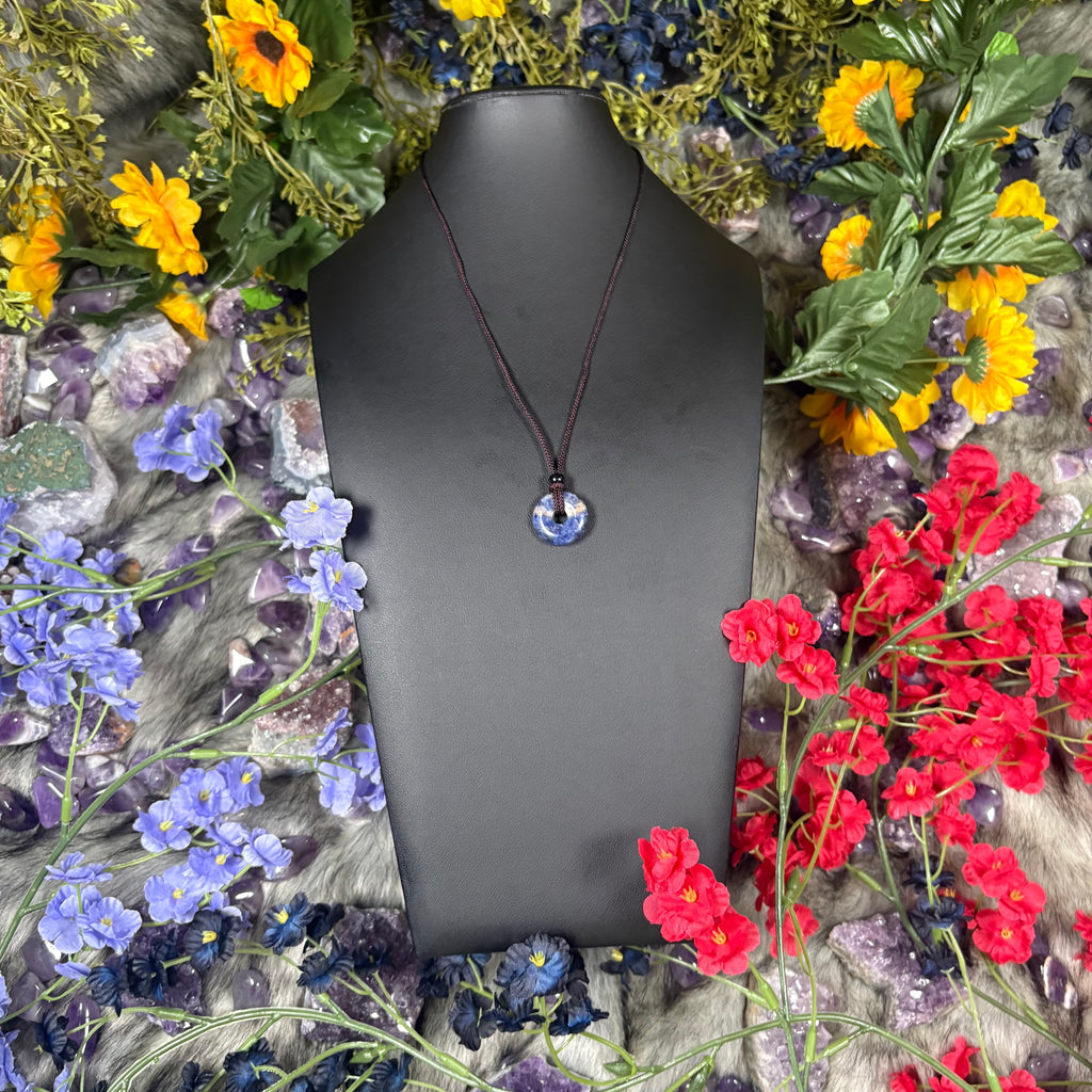 Blue Sodalite Eternal Circle Necklace