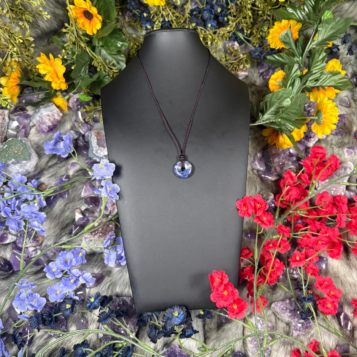 Blue Sodalite Eternal Circle Necklace