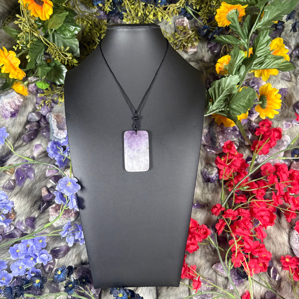 Amethyst Sacred Relic Necklace Adjustable Cord