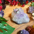 White Agate SoulFire Silver Stainless Steel Adjustable Ring