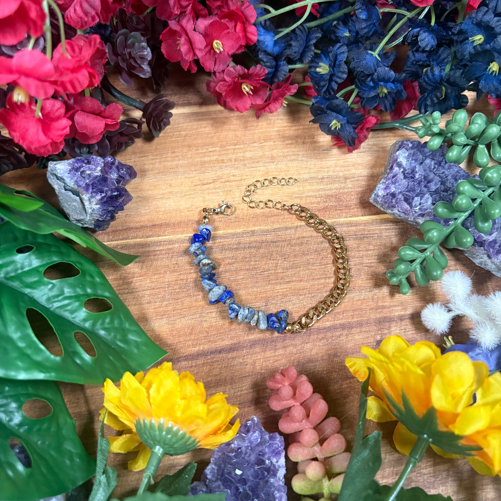 Lapis Lazuli Golden Aura Luxury Bracelet