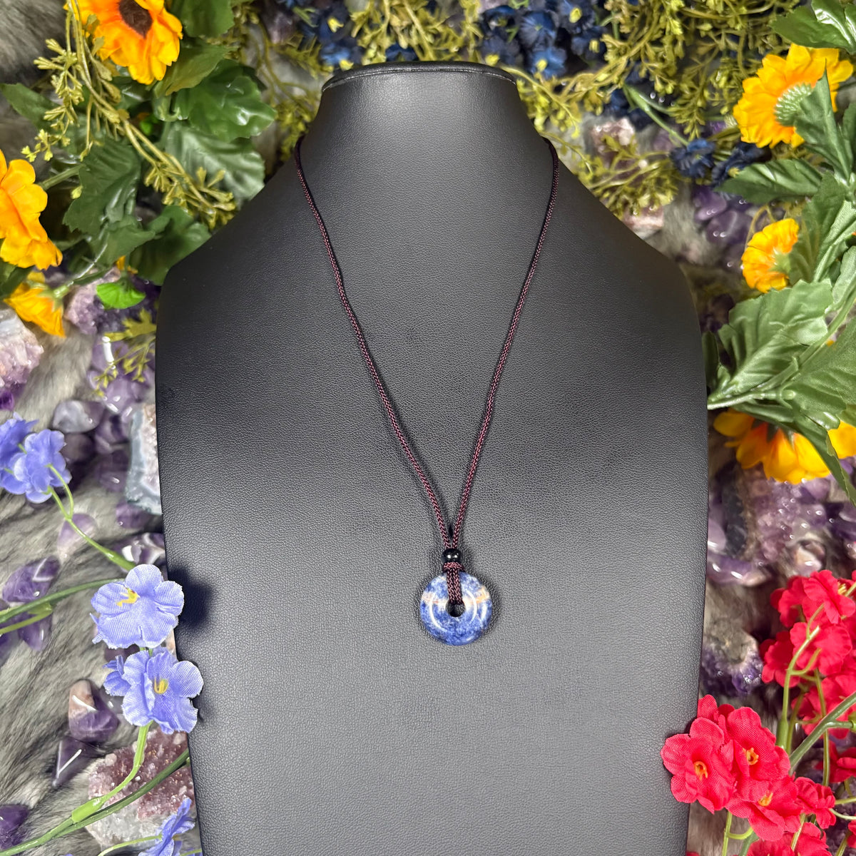 Blue Sodalite Eternal Circle Necklace