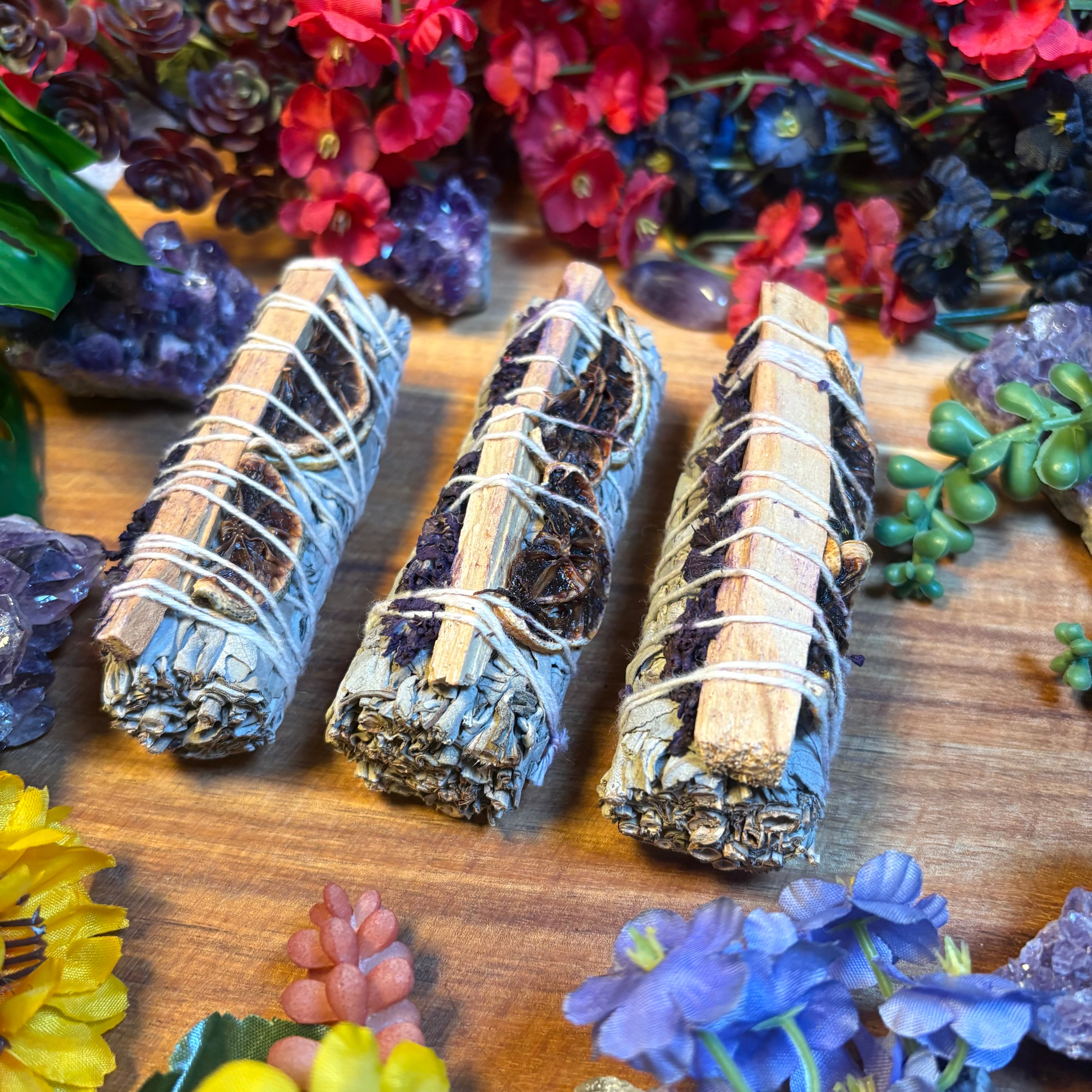 Lavender, Palo Santo, & Lemon Sage Smudge Stick x1