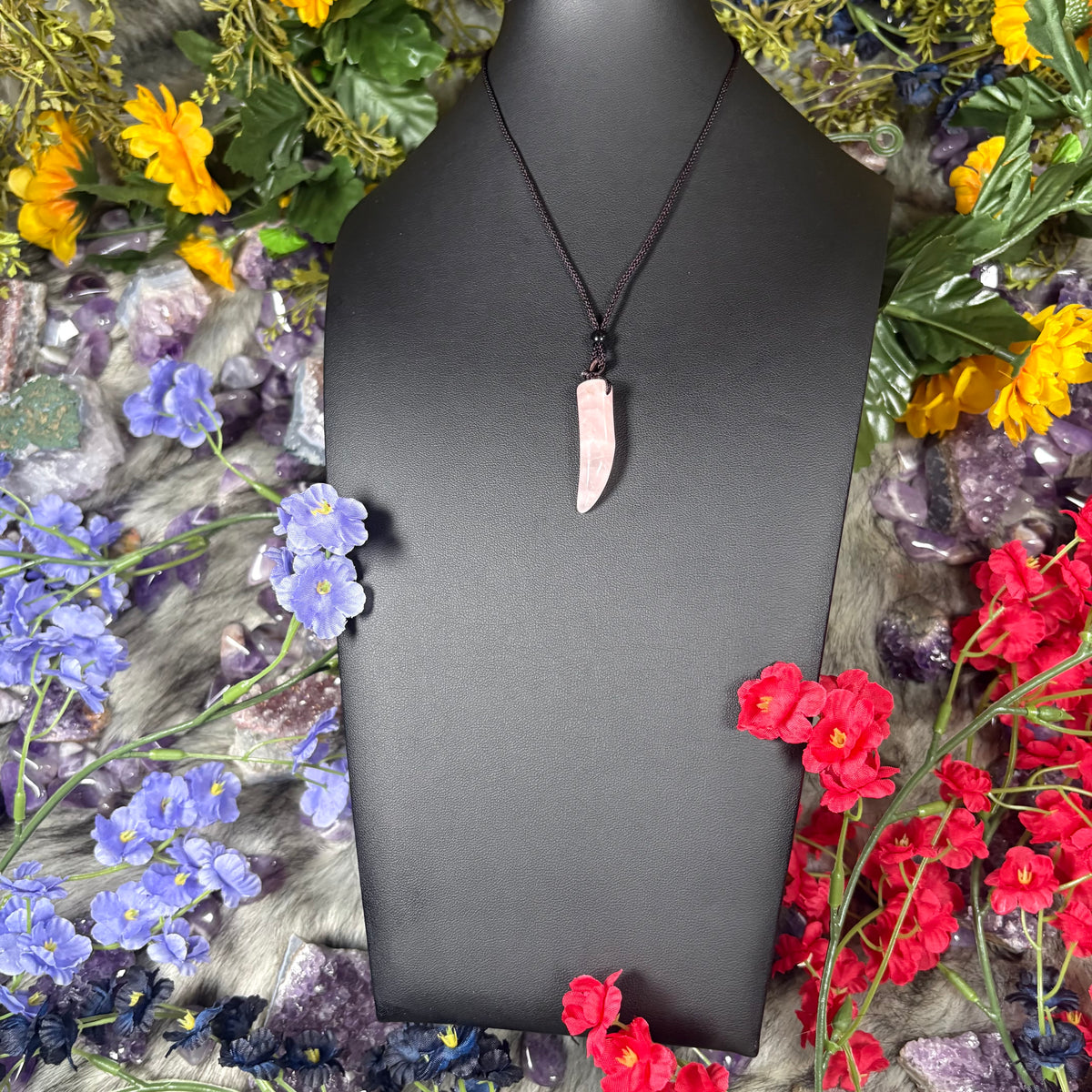 Rose Quartz Guardian Talisman Necklace