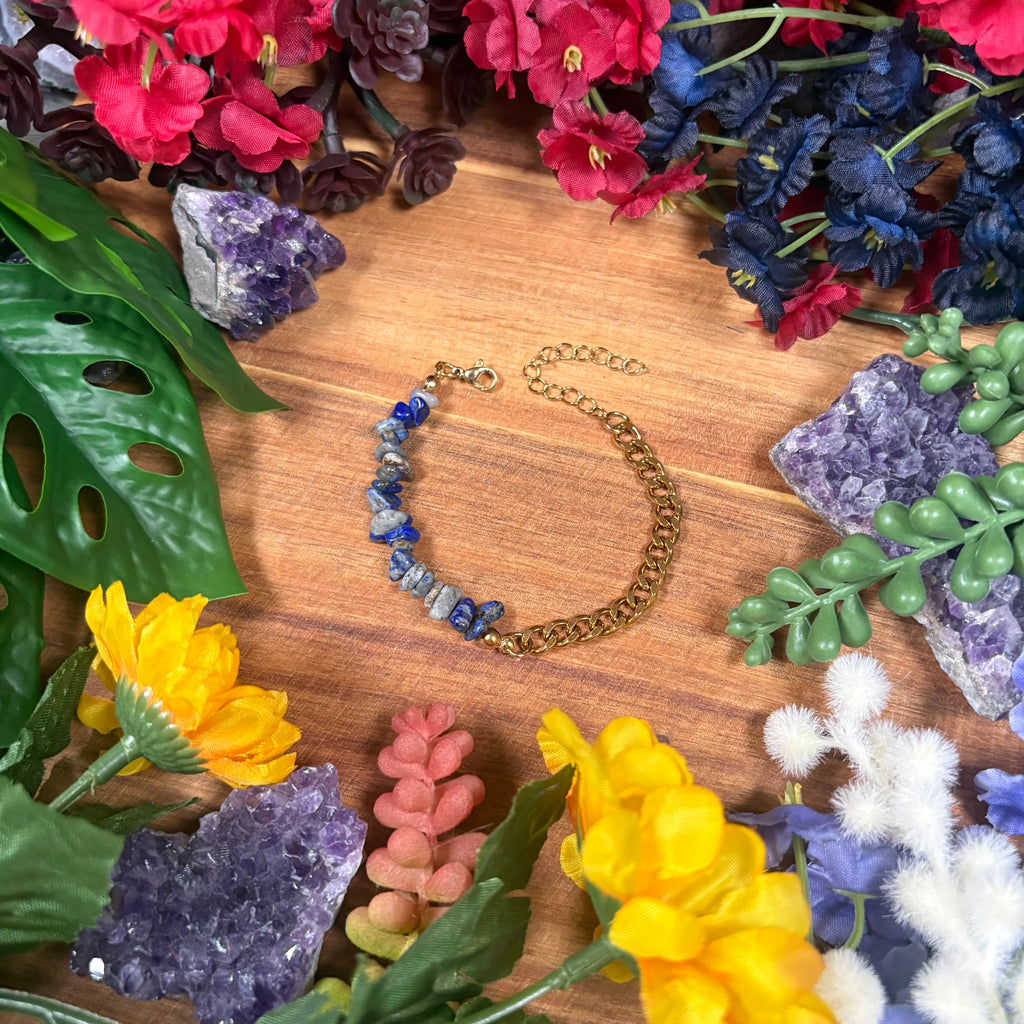 Lapis Lazuli Golden Aura Luxury Bracelet