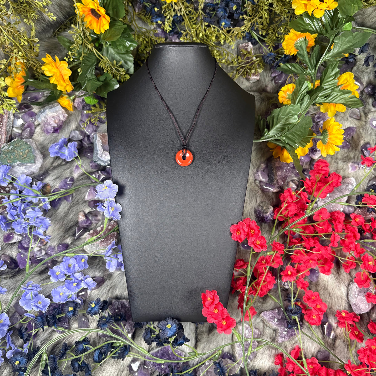 Red Jasper Eternal Circle Necklace