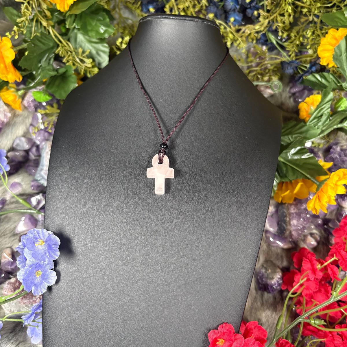 Rose Quartz Ankh Soul Journey Necklaces