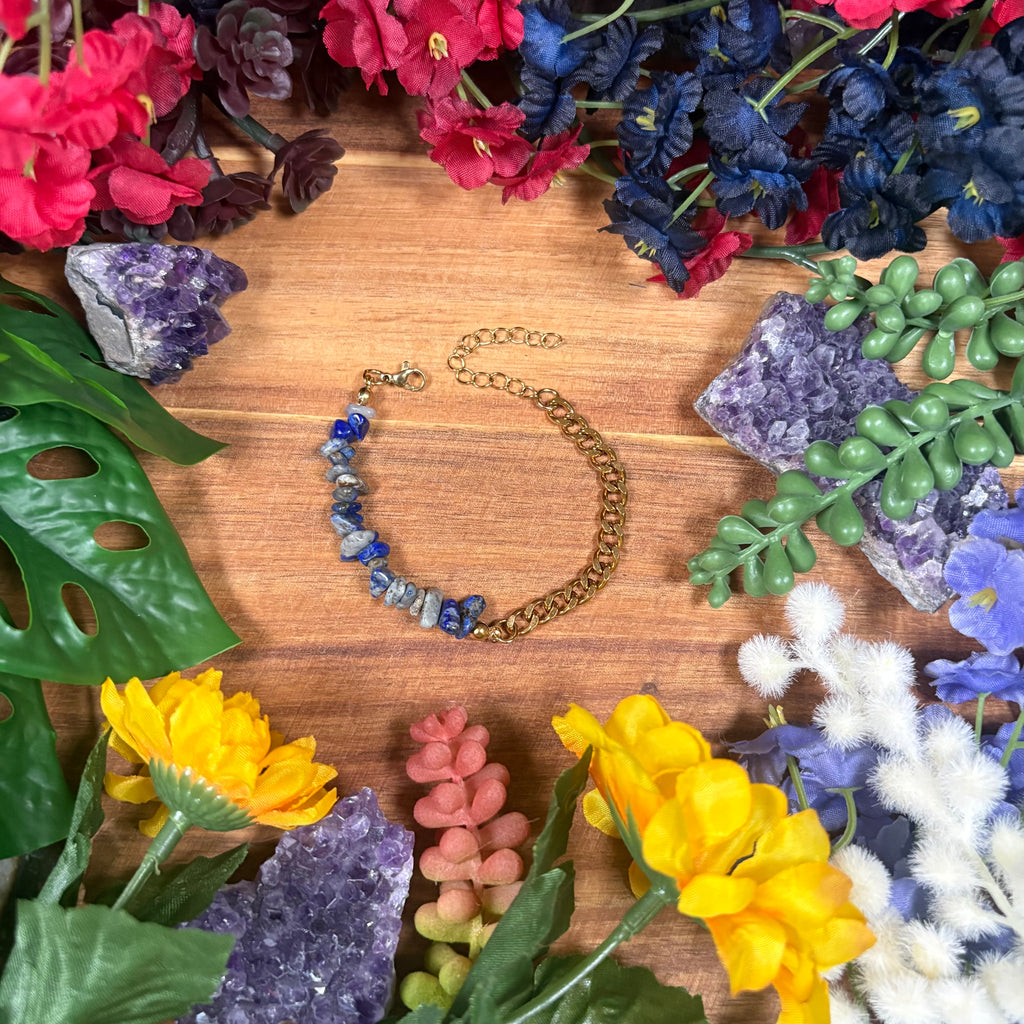 Lapis Lazuli Golden Aura Luxury Bracelet