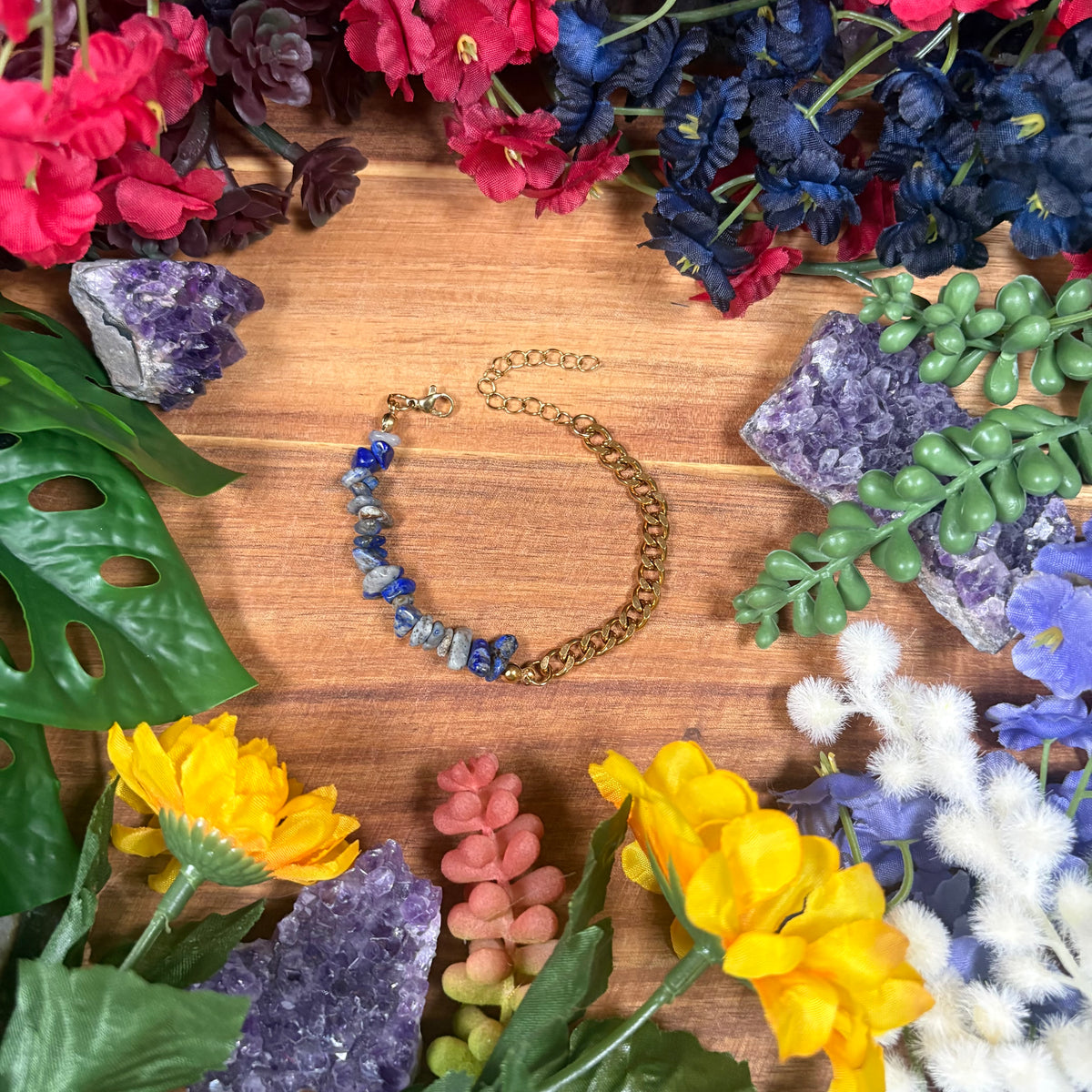 Lapis Lazuli Golden Aura Luxury Bracelet