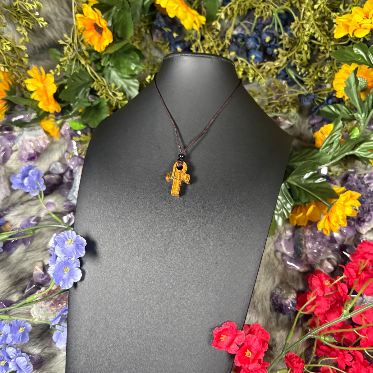 Tiger Eye Ankh Soul Journey Necklace