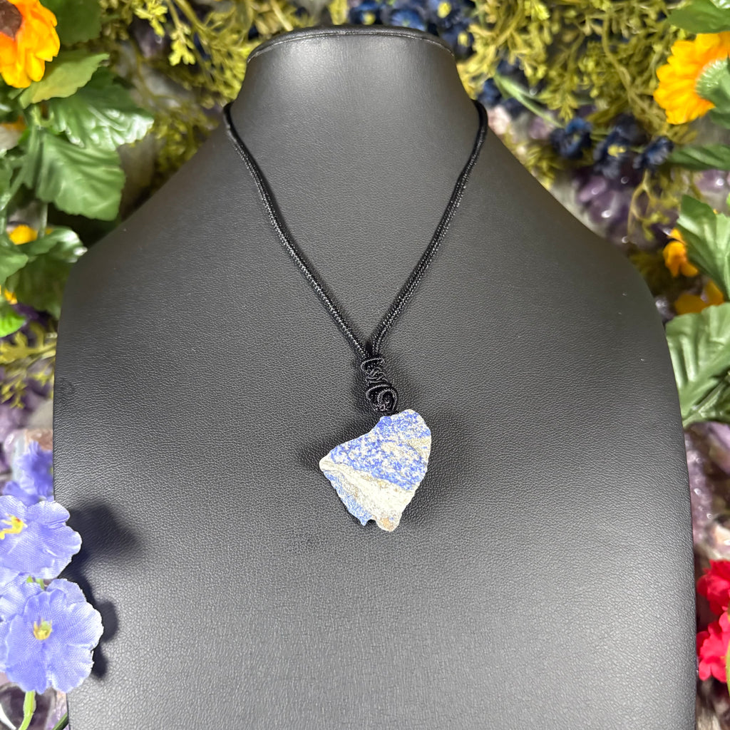 RAW Lapis Lazuli Earthstone Adjustable Cord Necklace