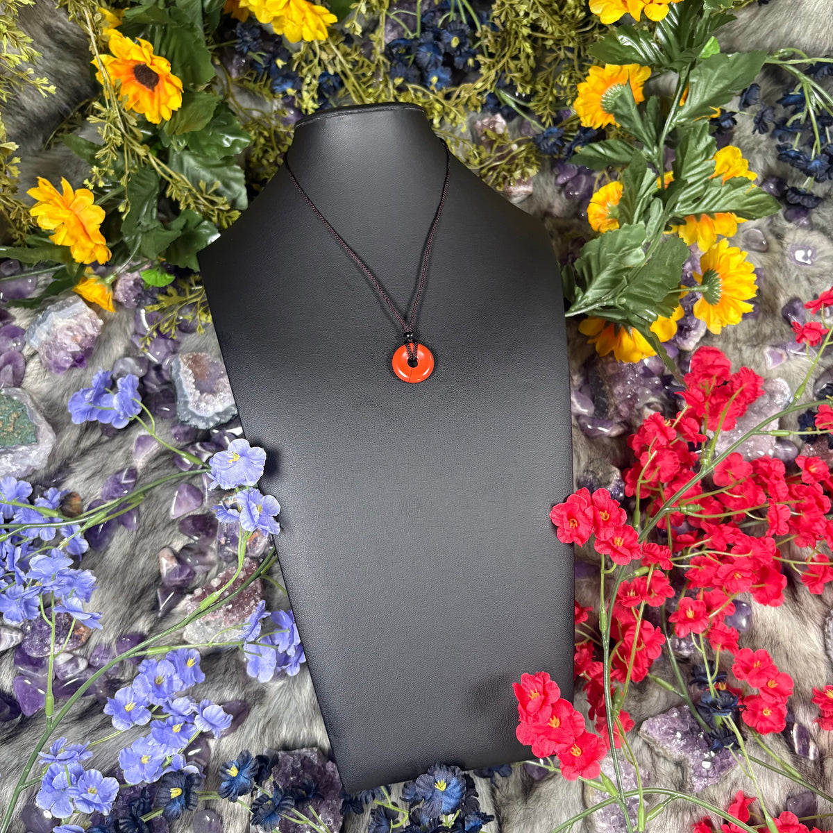 Red Jasper Eternal Circle Necklace