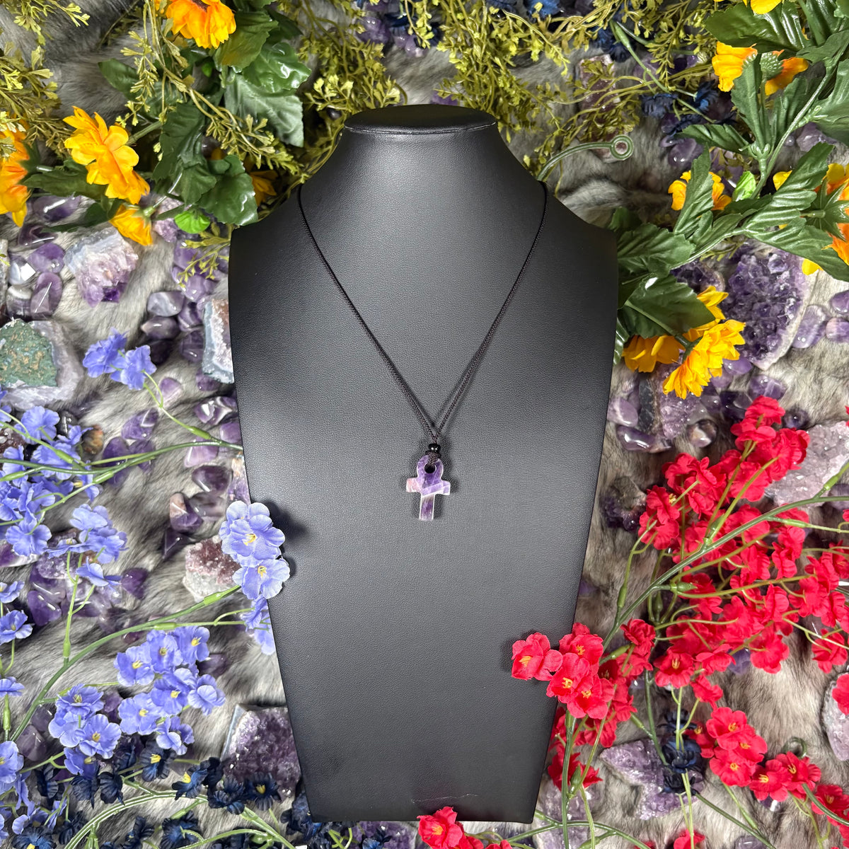 Amethyst Soul Ankh Journey Necklace