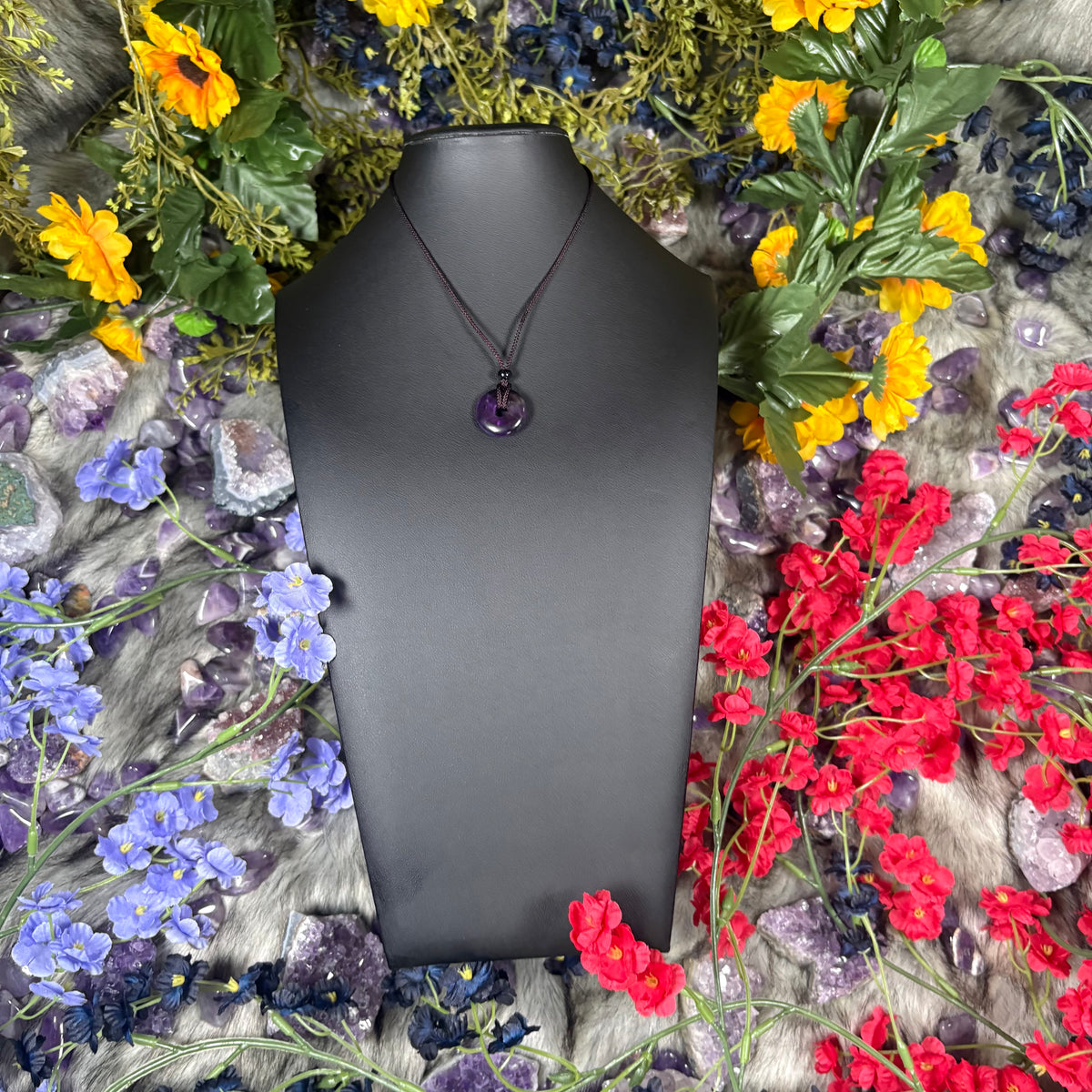 Amethyst Eternal Circle Necklace