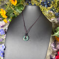 Green Moss Agate Eternal Circle Necklace