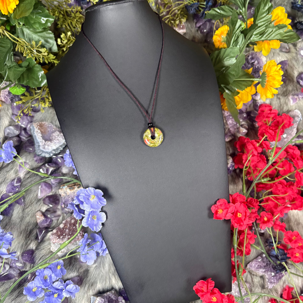 Unakite Eternal Circle Necklace