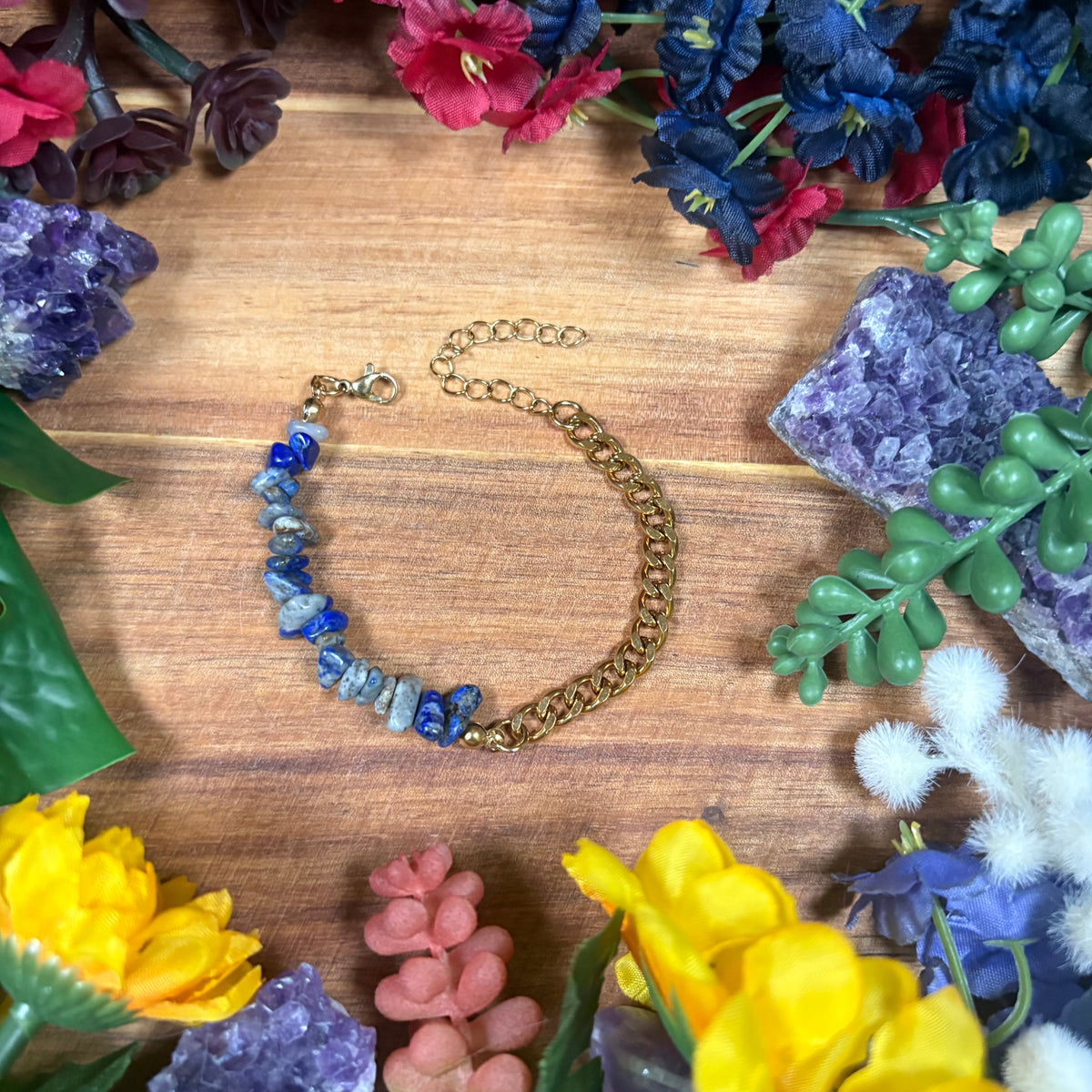 Lapis Lazuli Golden Aura Luxury Bracelet