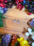 Amethyst Ascension Stainless Steel Stud Earrings
