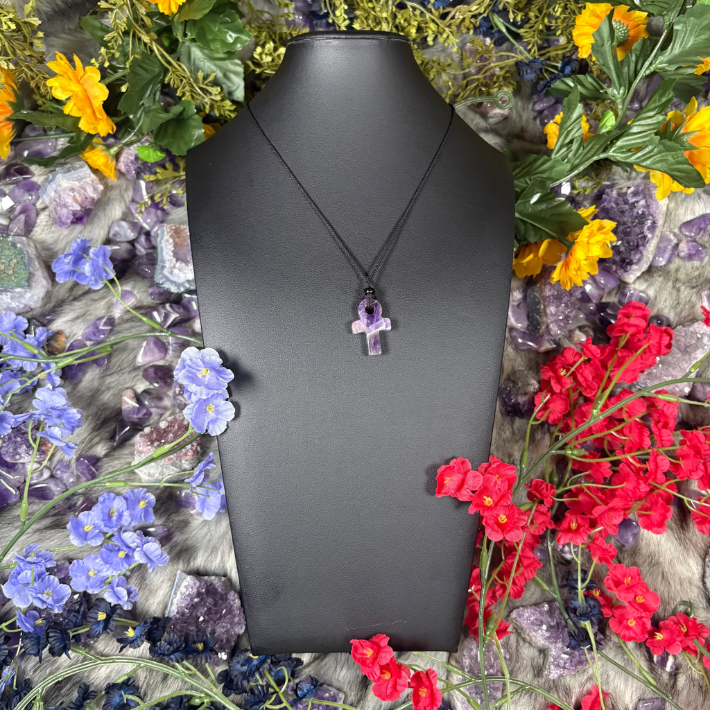 Amethyst Soul Ankh Journey Necklace