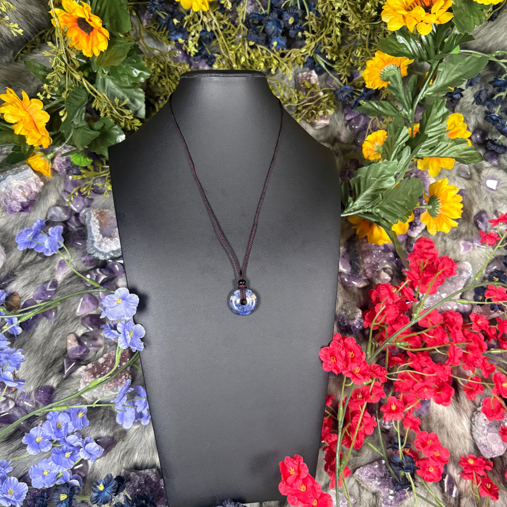 Blue Sodalite Eternal Circle Necklace