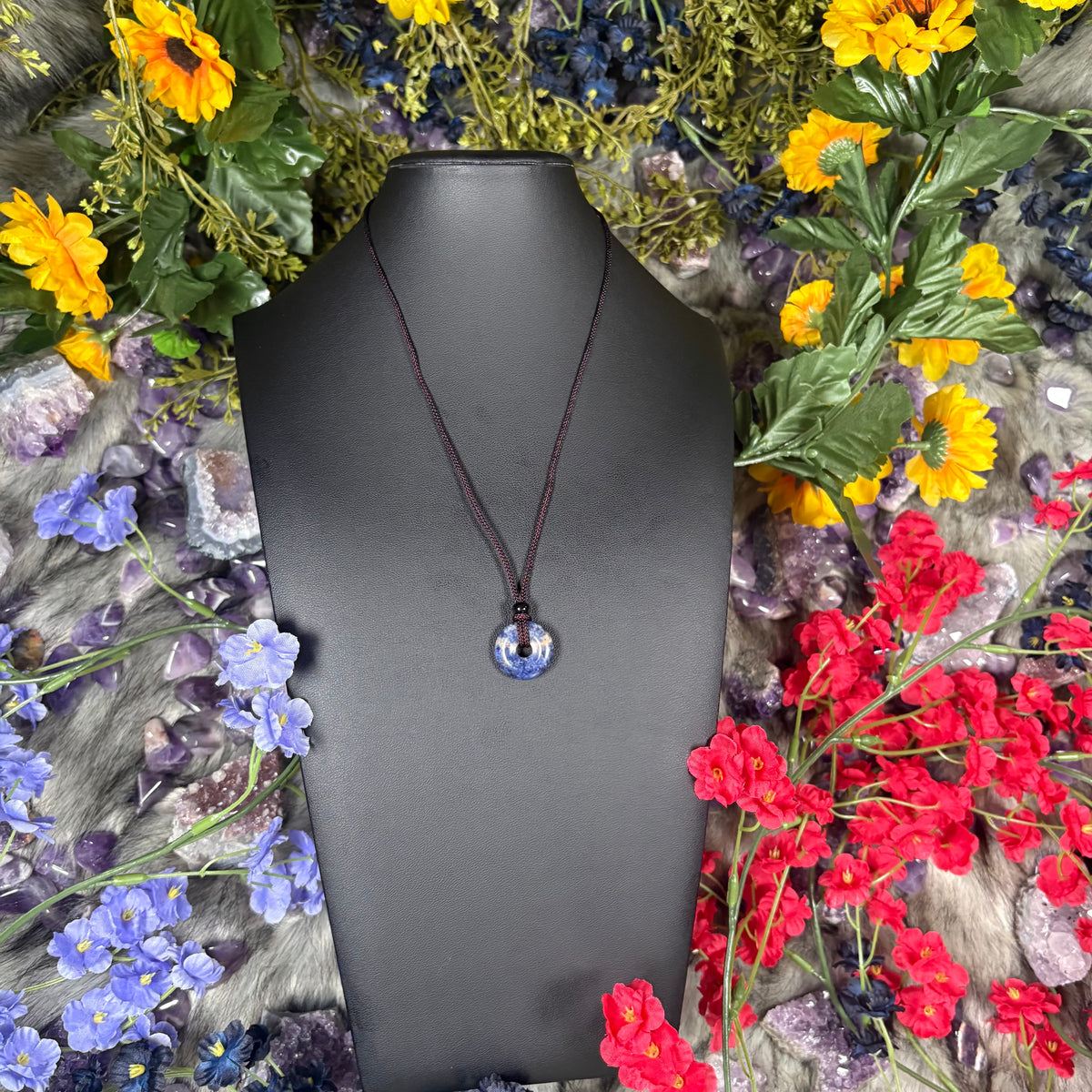 Blue Sodalite Eternal Circle Necklace