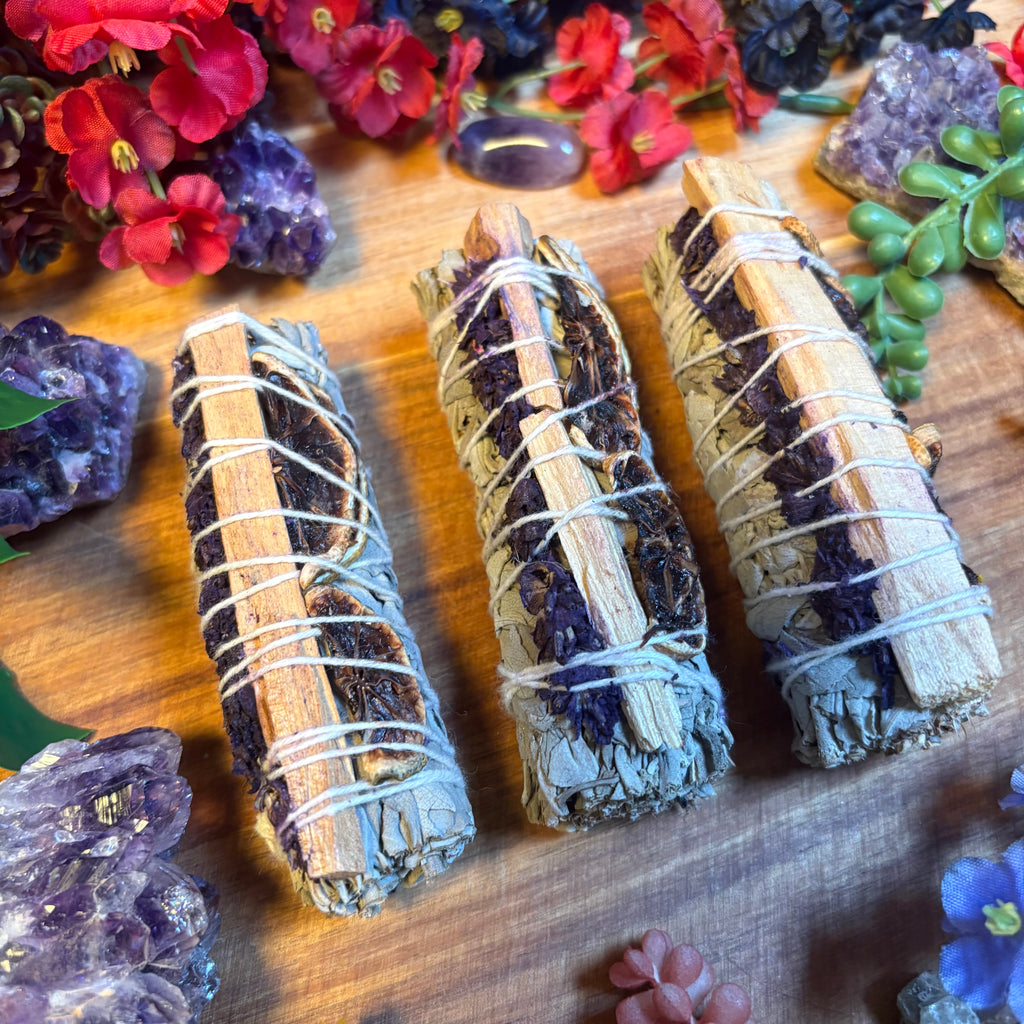 Lavender, Palo Santo, & Lemon Sage Smudge Stick x1