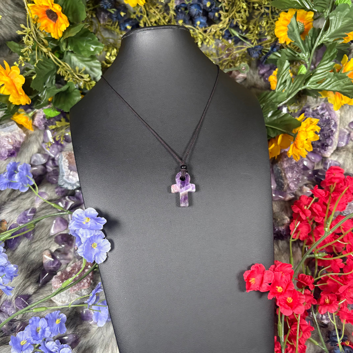 Amethyst Soul Ankh Journey Necklace