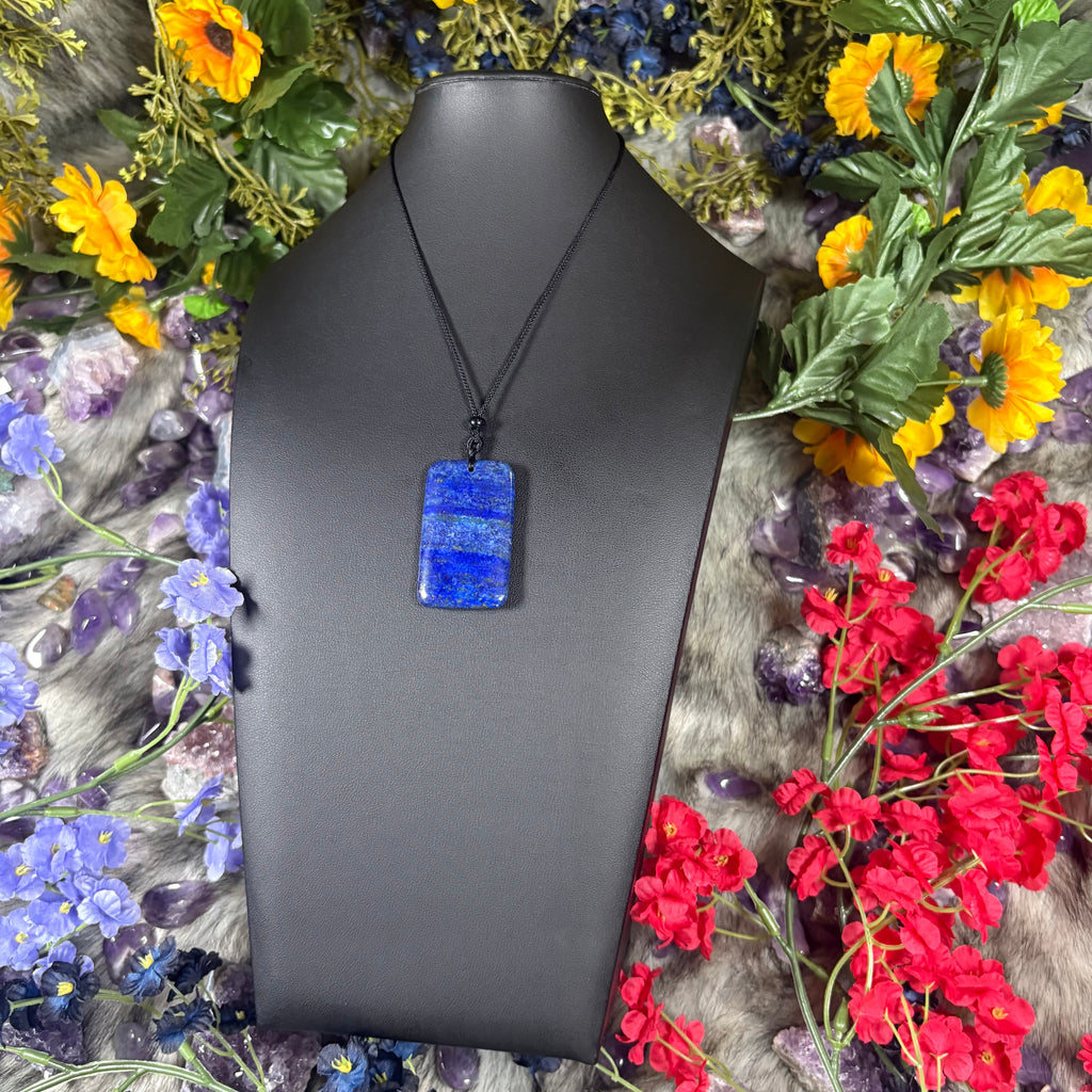 Lapis Lazuli Sacred Relic Necklace Adjustable Cord