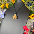 RAW Tiger Eye EarthStone Adjustable Cord Necklace