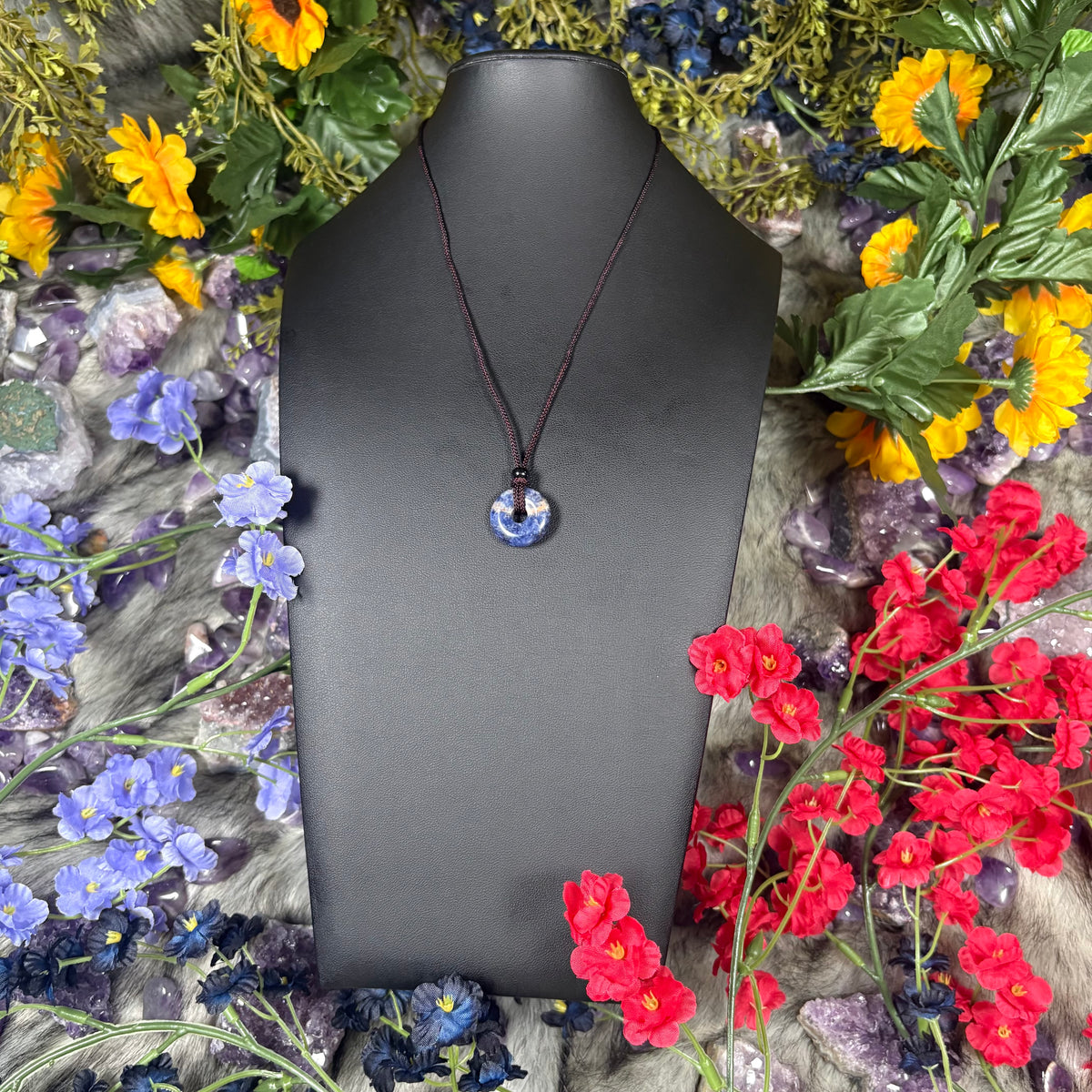 Blue Sodalite Eternal Circle Necklace