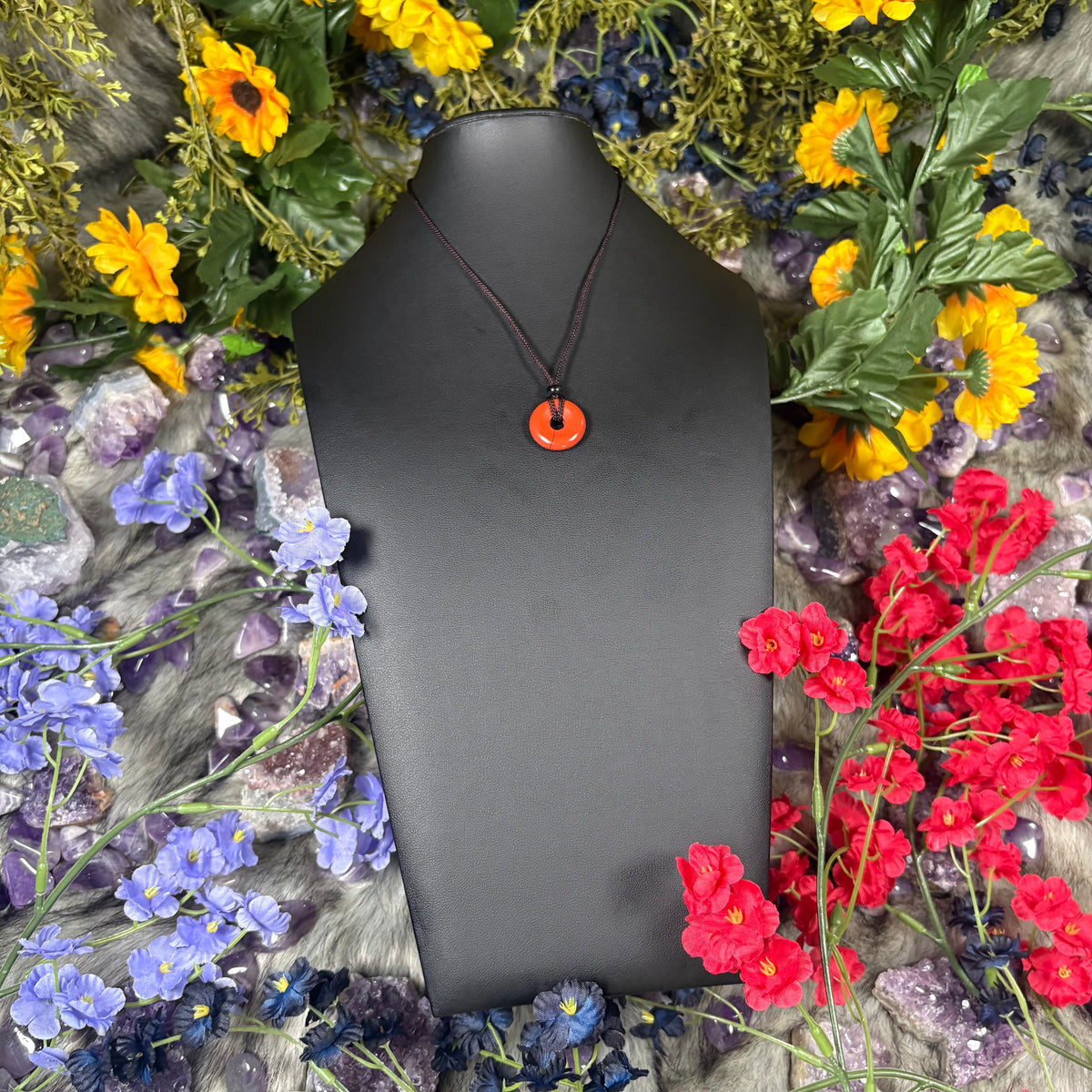 Red Jasper Eternal Circle Necklace
