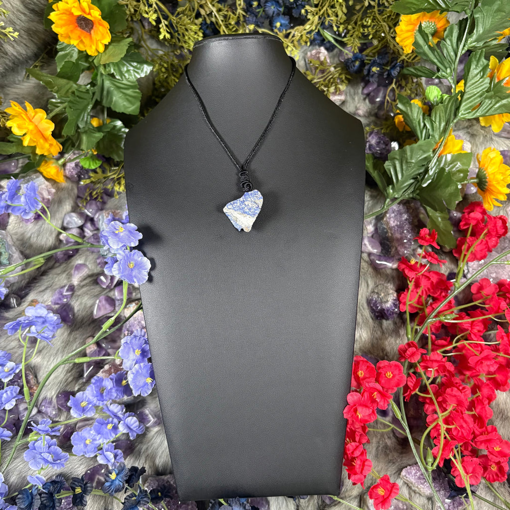 RAW Lapis Lazuli Earthstone Adjustable Cord Necklace